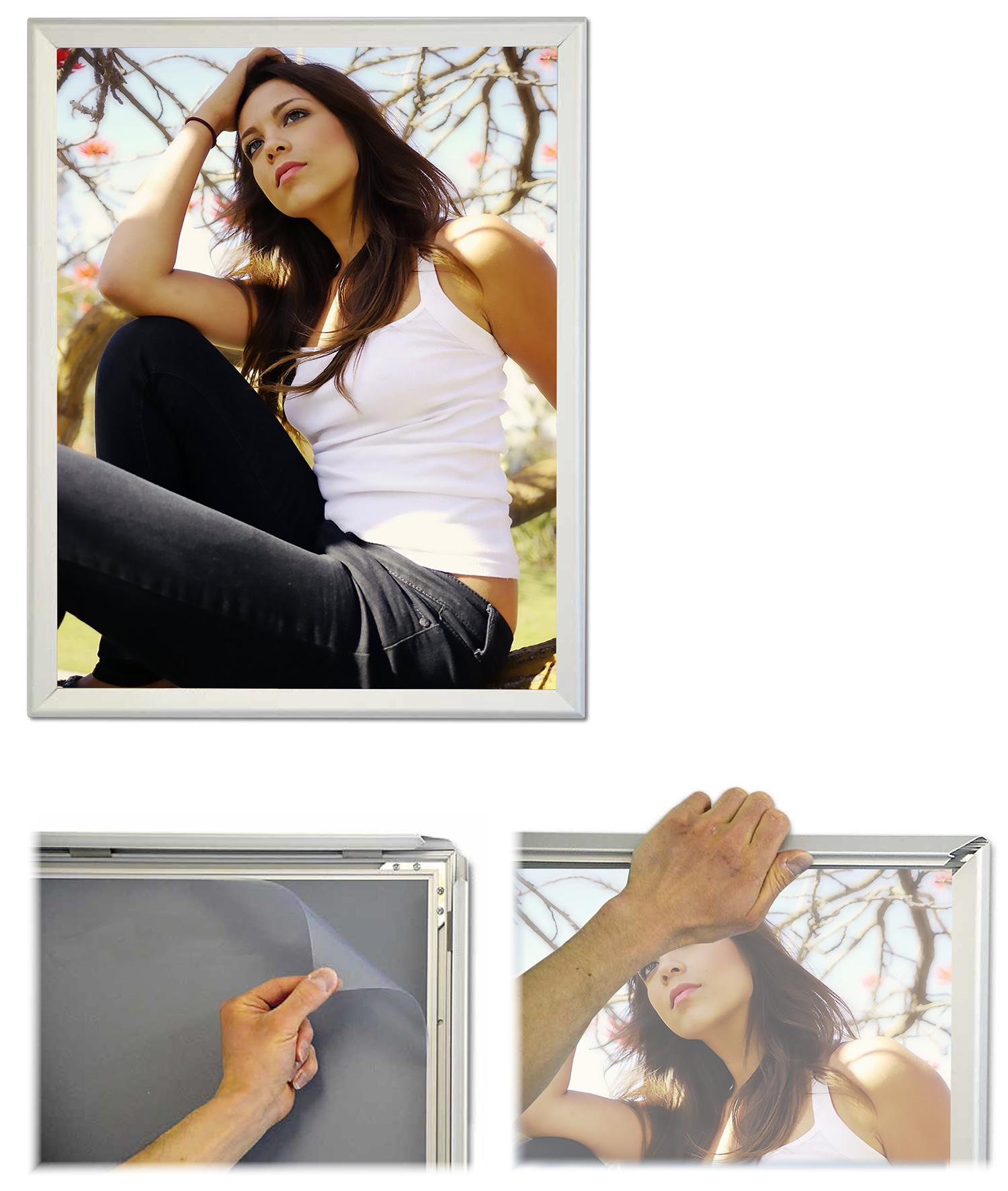 Cadre mural en aluminium (Snap frame)